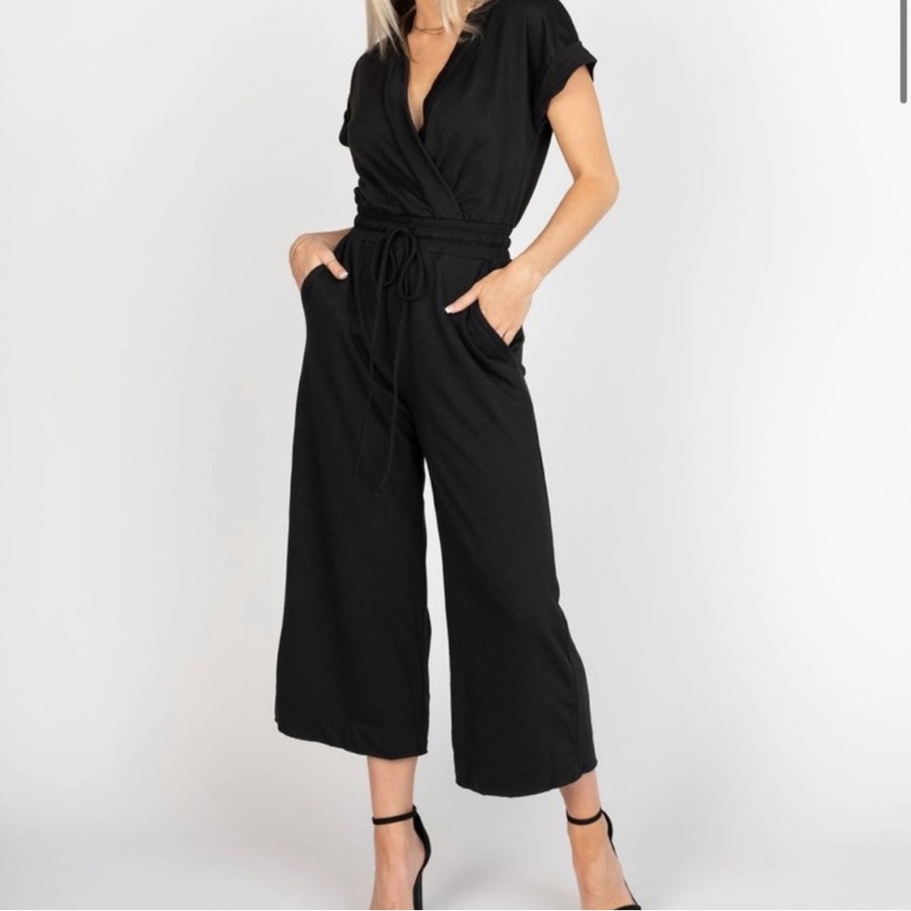 Kittenish Camden Black Cozy Jumpsuit